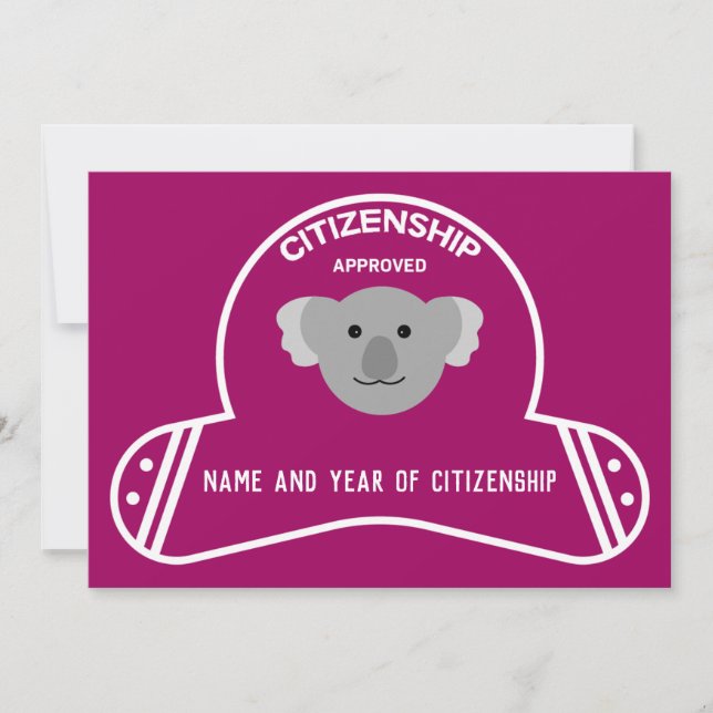 Australisches Citizenship Party Herzlichen Glückwu Dankeskarte (Vorderseite)