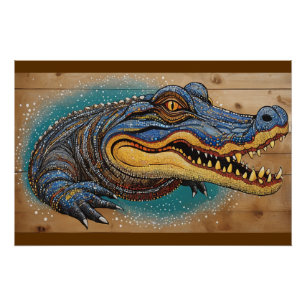 Australisches Crocodile Art Design Poster