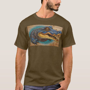 Australisches Crocodile Art Design T-Shirt