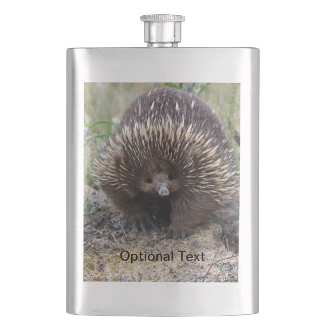 Australisches Echidna-Süße Tier-Foto Flachmann (Vorderseite)