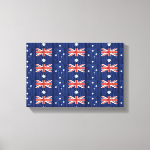 australisches Flaggenentwurf Thunder_Cove Blau Leinwanddruck