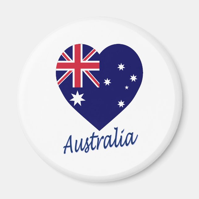 Australisches Flaggenherz Magnet (Vorne)