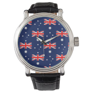 Australisches Flaggenmuster Armbanduhr