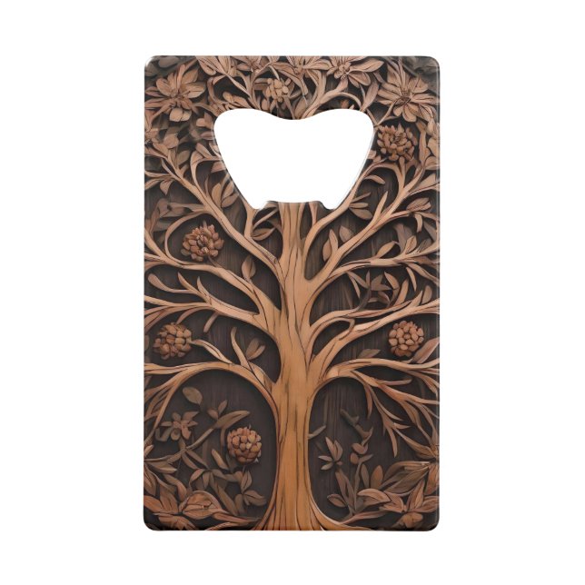 Australisches Holz: 3D Warah Tree Wood Print, Geldbeutel Flaschenöffner (Vorderseite)