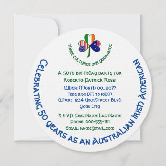 Australisches irisches amerikanisches Kleeblatt Einladung