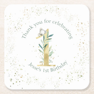 Australisches Koala-Party Rechteckiger Pappuntersetzer