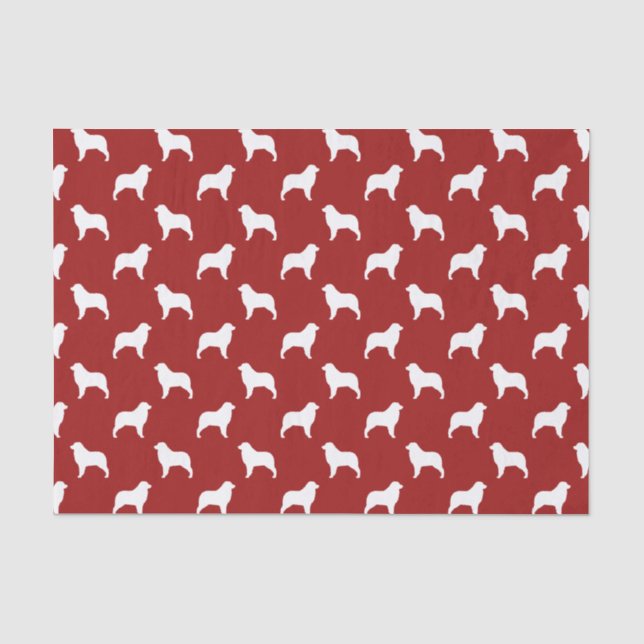 australisches Muster der Shepherd-Silhouetten Seidenpapier (Vorderseite)
