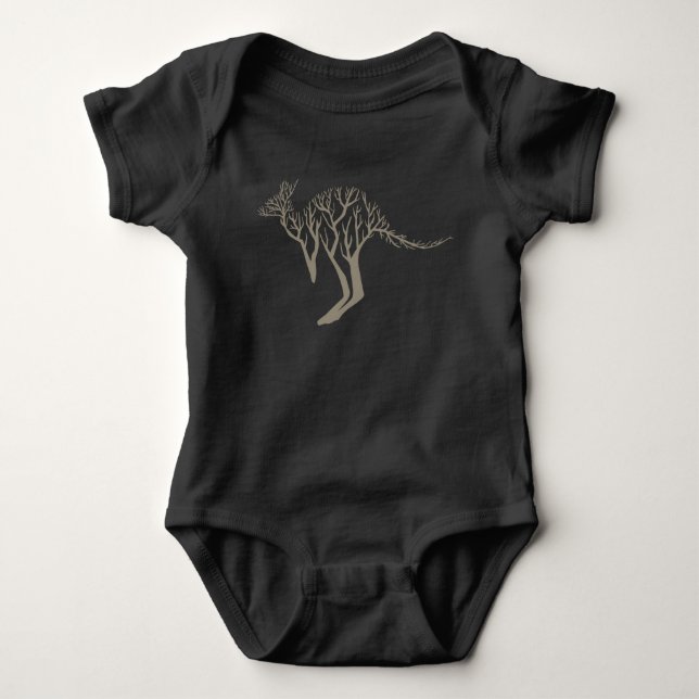 Australisches Outback Kangaroo Tree Nature Baby Strampler (Vorderseite)