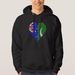 Australisches pakistanisches Flaggenherz Hoodie