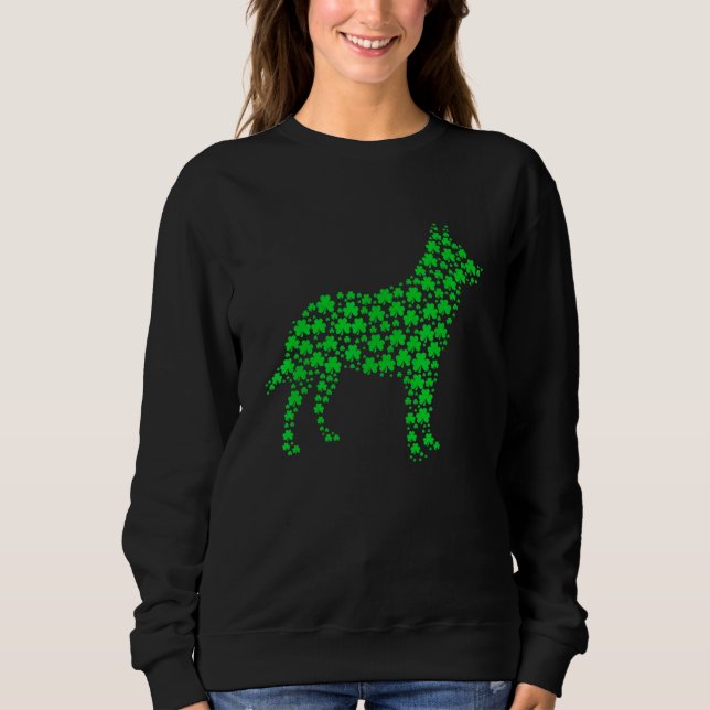 Australisches Rinderhund Kleeblatt St Patrick S Da Sweatshirt (Vorderseite)