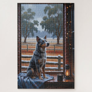 Australisches Rindvieh mit Weihnachtsbeleuchtung F