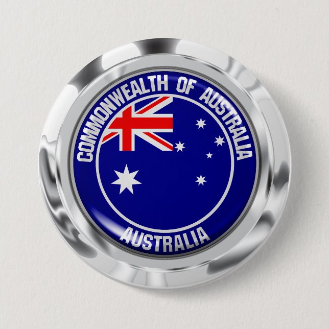 Australisches RundEmblem Button (Vorderseite)