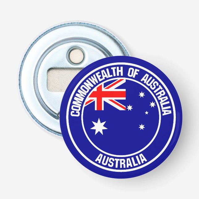 Australisches RundEmblem Flaschenöffner (Vorderseite)