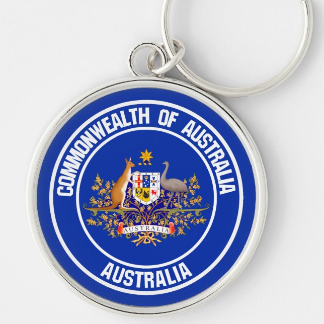 Australisches RundEmblem Schlüsselanhänger (Vorne)