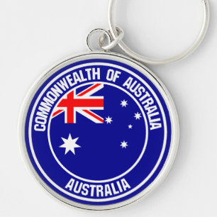 Australisches RundEmblem Schlüsselanhänger