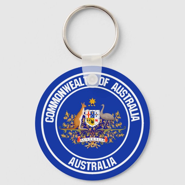 Australisches RundEmblem Schlüsselanhänger (Vorderseite)