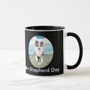 Australisches Schäfer ~, das roten Merle Welpen Tasse