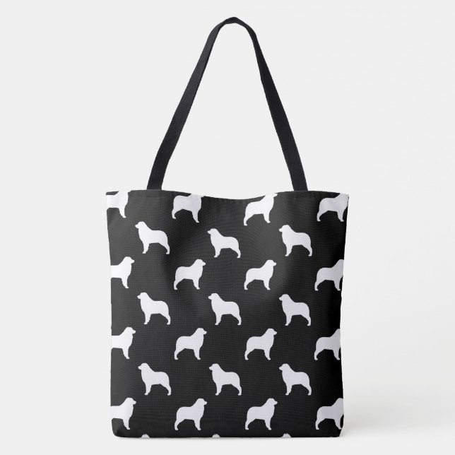 Australisches Schäfer-Silhouette-Muster Tasche (Rückseite)