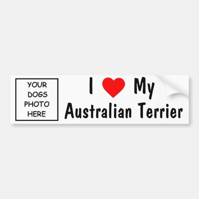 Australisches Terrier Autoaufkleber (Vorne)
