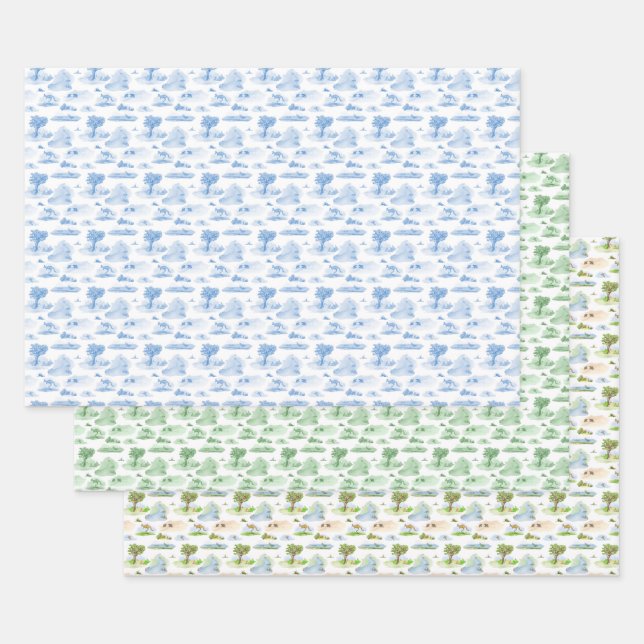 Australisches Tier-Toile Geschenkpapier Set (Set)