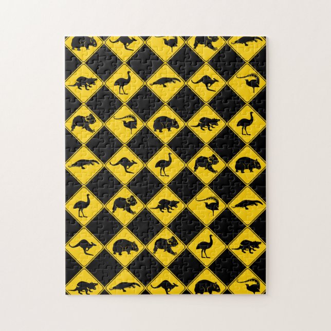 Australisches Tierstraßenschild-Muster (Vertikal)