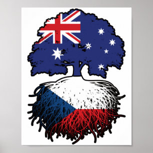 Australisches Tree-Roots-Flag Poster