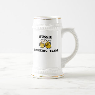 Australisches trinkendes Team Stein Bierglas