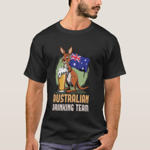 Australisches Trinkteam Australische Flagge Liebe T-Shirt