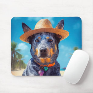 Australisches Vieh am Strand, Geschenk für Hundebe Mousepad