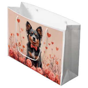 Australisches Vieh mit Rosen - Valentinstag Große Geschenktüte