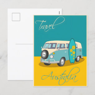 Australisches Vintage-Poster Feiertagspostkarte