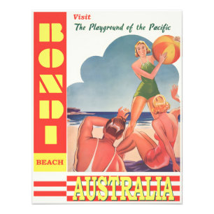 Australisches Vintage-Poster Fotodruck