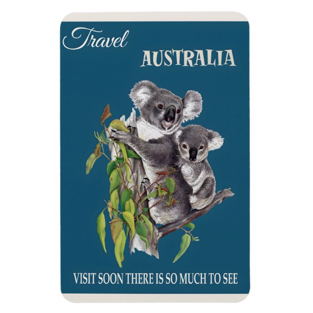 Australisches Vintage-Poster Magnet (Vertikal)