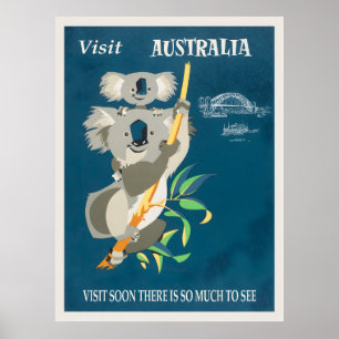 Australisches Vintage-Poster Poster