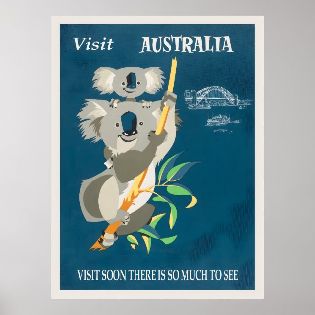 Australisches Vintage-Poster Poster (Vorne)