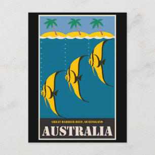 Australisches Vintage-Poster Postkarte