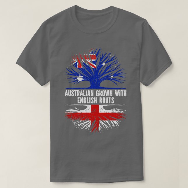 Australisches Wachstum mit englischer Roots Austra T-Shirt (Design vorne)