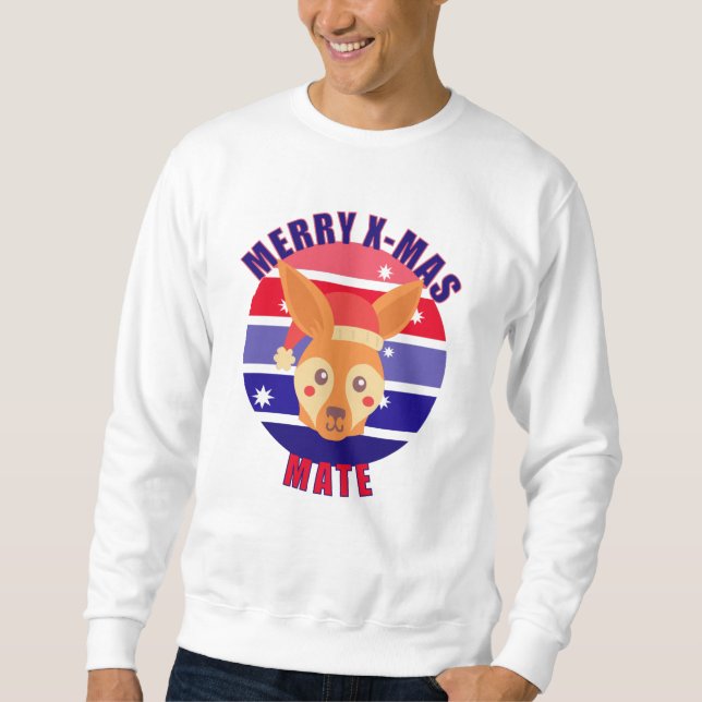 Australisches Weihnachtskangaroo Sweatshirt (Vorderseite)