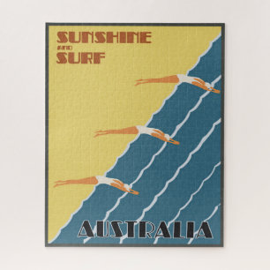 Australisches Women Swimmers Vintage Travel Poster