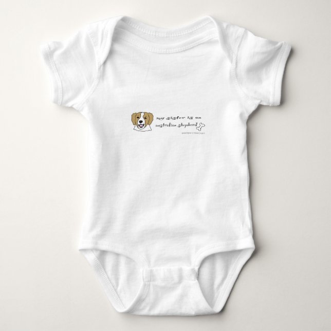 Australschäfer Baby Strampler (Vorderseite)