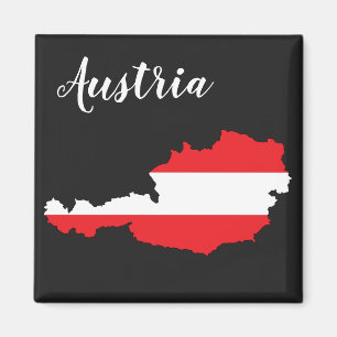Austria Austrian Flag Map Magnet