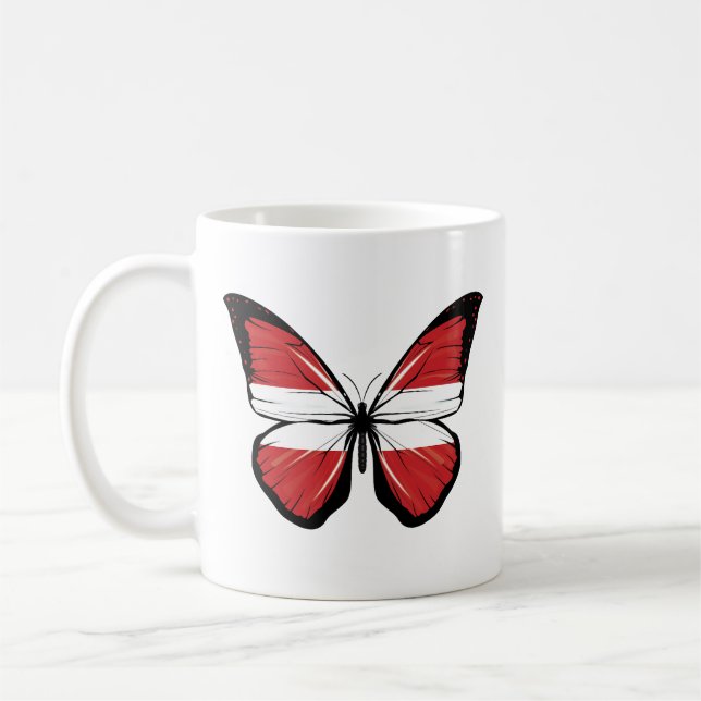 Austria Butterfly Flag Kaffeetasse (Links)
