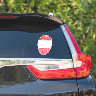 Austria Fingerprint Flag Aufkleber