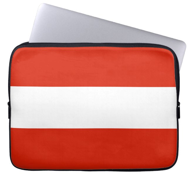 Austria Flag Laptop Sleeve (Vorderseite)