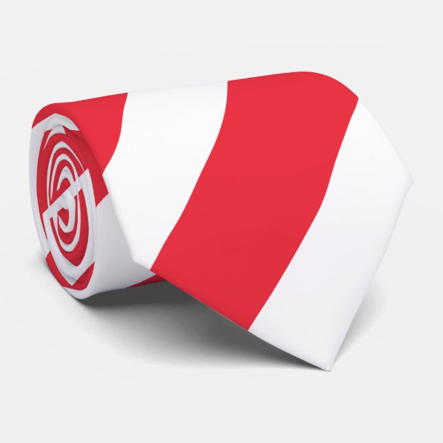 Austria Flag Neck Tie Krawatte (Gerollt)