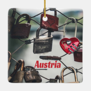 Austria Liebe Locks Bridge Salzburg Keramikornament
