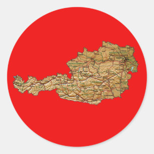 Austria Map Sticker