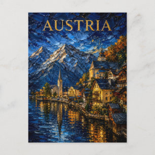 Austria: Picturesque Hallstatt Art Souvenir Postkarte