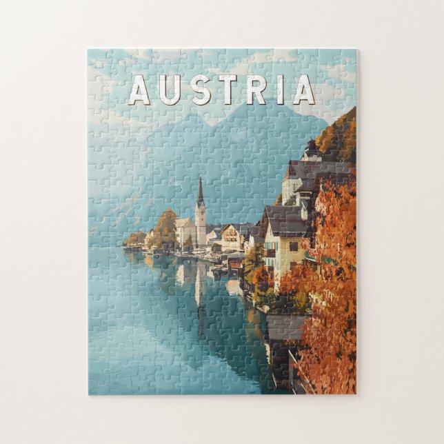 Austria Travel Art Vintag (Vertikal)