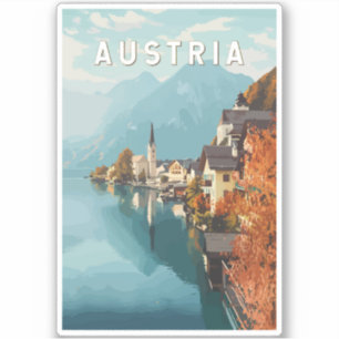 Austria Travel Art Vintag Aufkleber